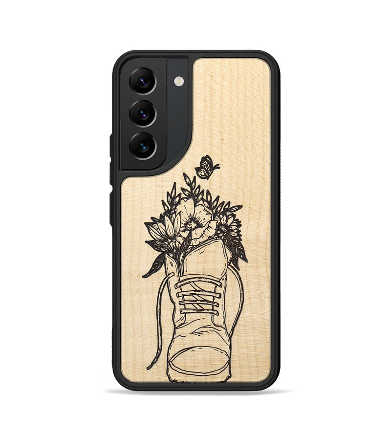 Galaxy S22 Wood+Resin Phone Case - Wildflower Walk - Maple (Curated)