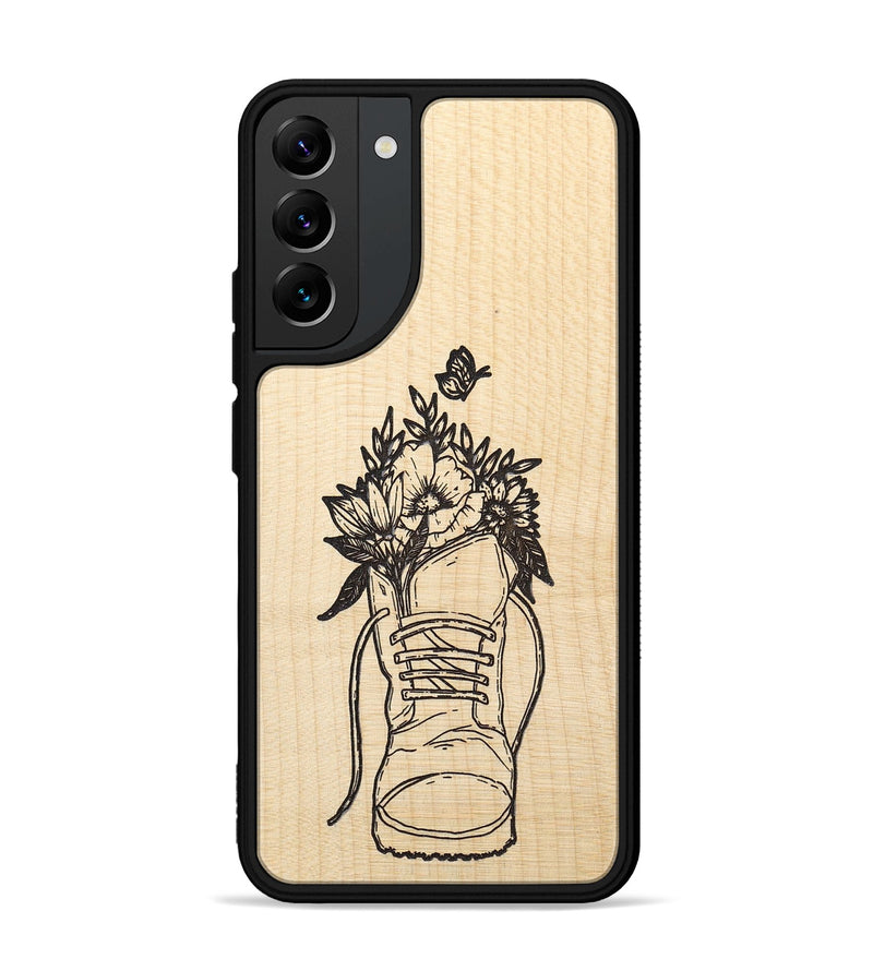Galaxy S22 Plus Wood+Resin Phone Case - Wildflower Walk - Maple (Curated)