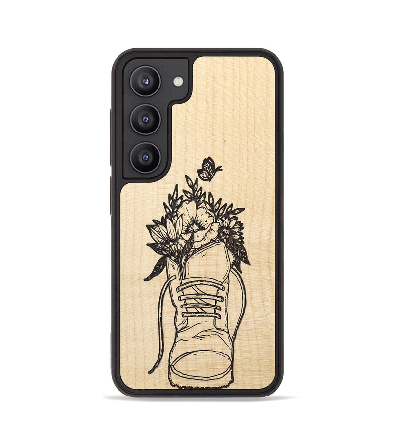Galaxy S23 Wood+Resin Phone Case - Wildflower Walk - Maple (Curated)