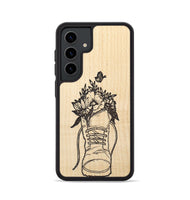 Galaxy S24 Wood+Resin Phone Case - Wildflower Walk - Maple (Curated)