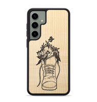 Galaxy S24 Plus Wood+Resin Phone Case - Wildflower Walk - Maple (Curated)