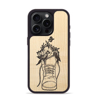 iPhone 15 Pro Wood+Resin Phone Case - Wildflower Walk - Maple (Curated)