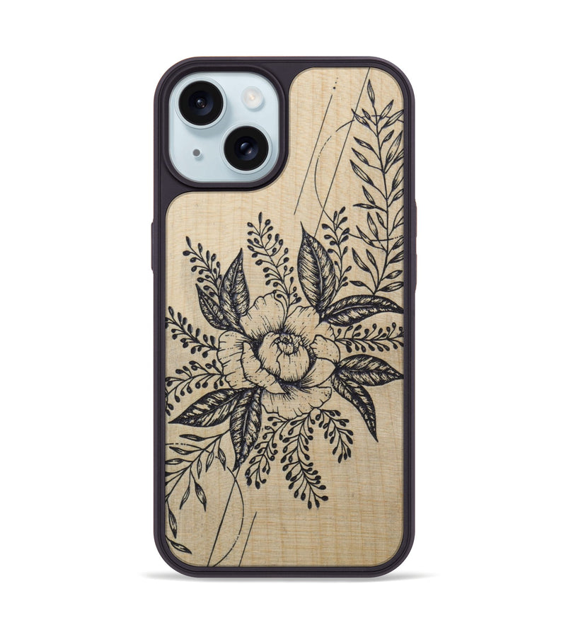 iPhone 15 Wood Phone Case - Hope - Maple (Curated)