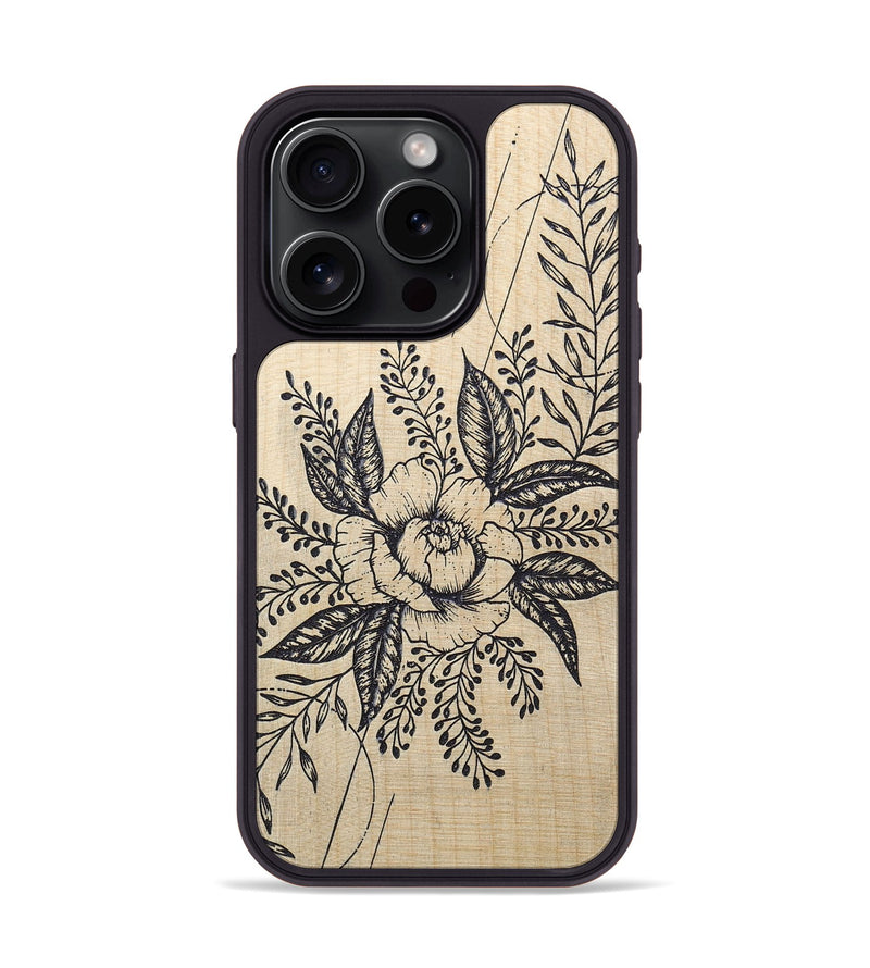 iPhone 15 Pro Wood+Resin Phone Case - Hope - Maple (Curated)
