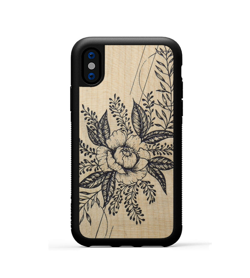 iPhone Xs Wood Phone Case - Hope - Maple (Curated)