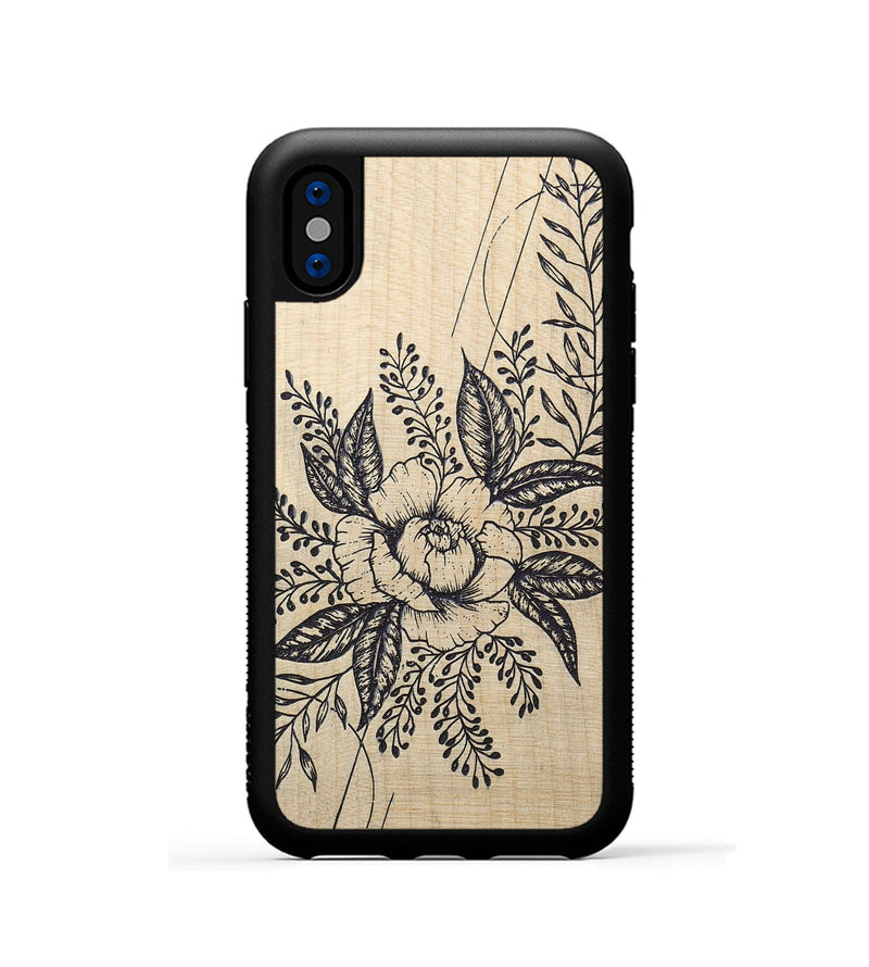 iPhone Xs Wood+Resin Phone Case - Hope - Maple (Curated)