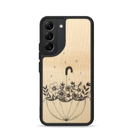 Galaxy S22 Wood+Resin Phone Case - No Rain No Flowers - Maple (Curated)