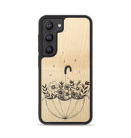 Galaxy S23 Wood+Resin Phone Case - No Rain No Flowers - Maple (Curated)