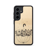 Galaxy S24 Wood+Resin Phone Case - No Rain No Flowers - Maple (Curated)