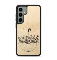 Galaxy S24 Plus Wood+Resin Phone Case - No Rain No Flowers - Maple (Curated)