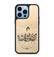iPhone 14 Pro Max Wood+Resin Phone Case - No Rain No Flowers - Maple (Curated)