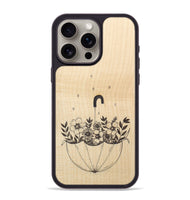 iPhone 15 Pro Max Wood+Resin Phone Case - No Rain No Flowers - Maple (Curated)