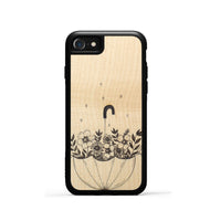 iPhone SE Wood+Resin Phone Case - No Rain No Flowers - Maple (Curated)
