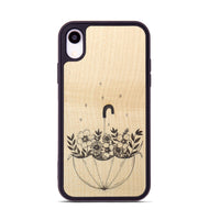 iPhone Xr Wood+Resin Phone Case - No Rain No Flowers - Maple (Curated)