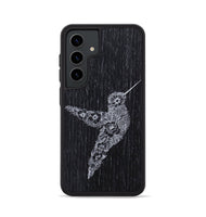 Galaxy S24 Wood+Resin Phone Case - Hover In The Moment - Ebony (Curated)