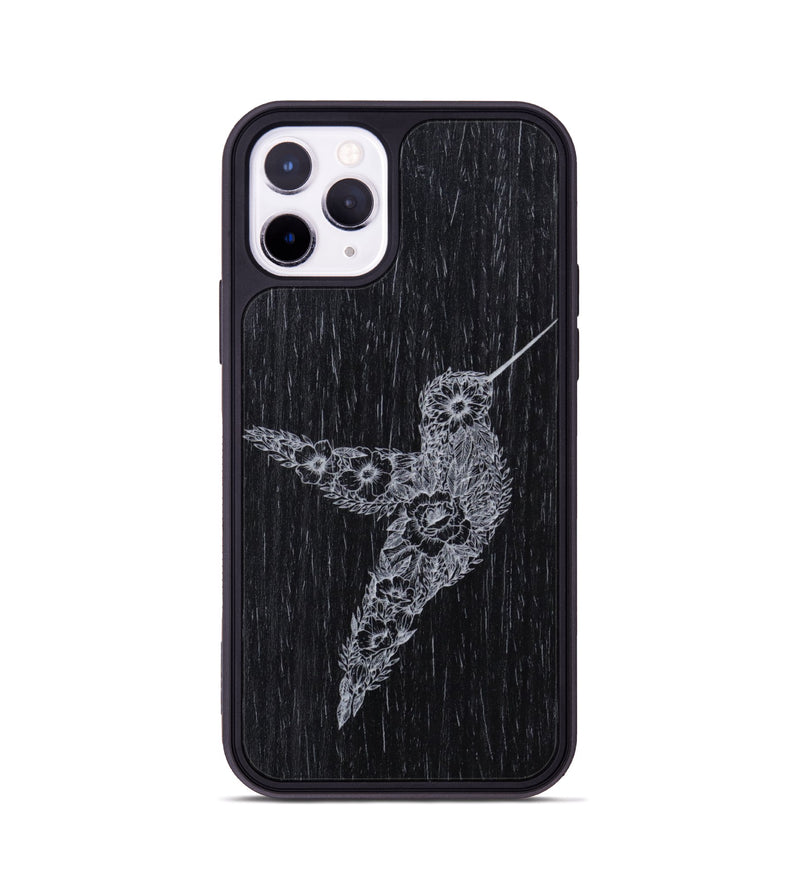 iPhone 11 Pro Wood Phone Case - Hover In The Moment - Ebony (Curated)