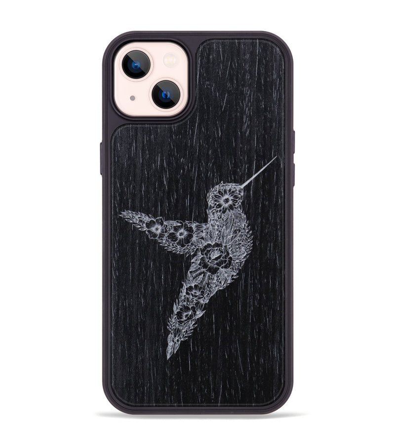 iPhone 14 Plus Wood Phone Case - Hover In The Moment - Ebony (Curated)