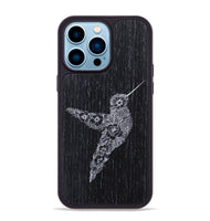 iPhone 14 Pro Max Wood+Resin Phone Case - Hover In The Moment - Ebony (Curated)