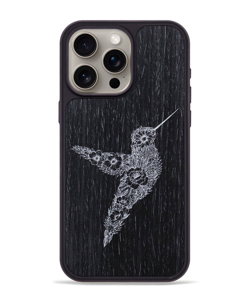 iPhone 15 Pro Max Wood+Resin Phone Case - Hover In The Moment - Ebony (Curated)