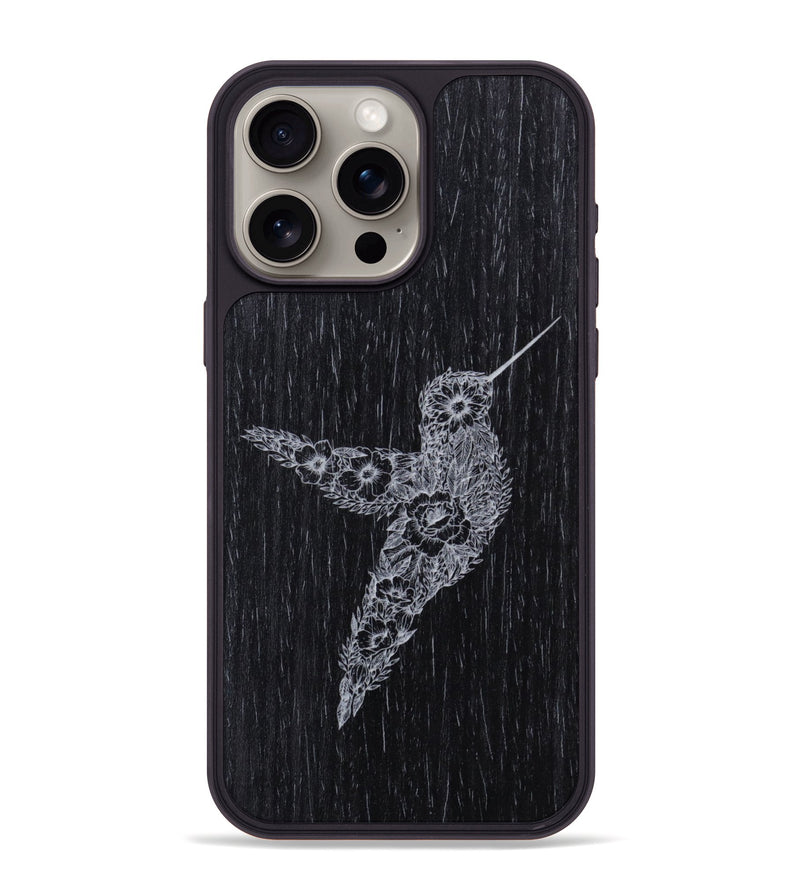 iPhone 15 Pro Max Wood Phone Case - Hover In The Moment - Ebony (Curated)