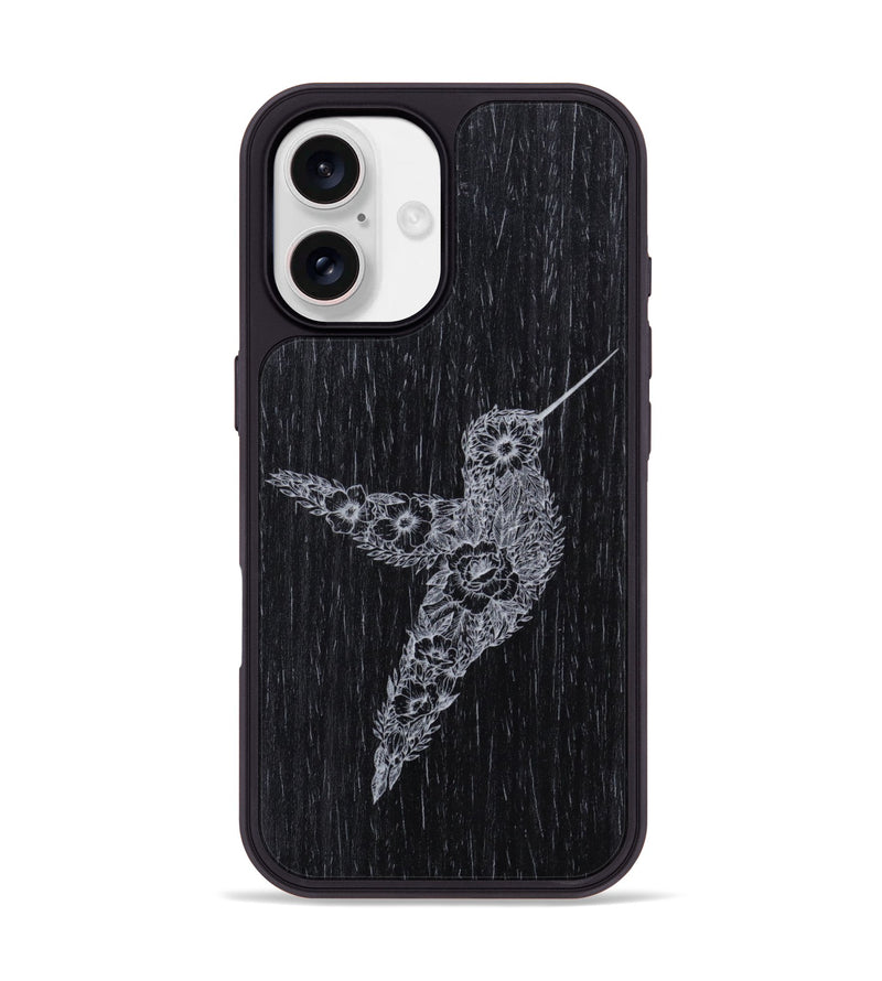 iPhone 17 Wood Phone Case - Hover In The Moment - Ebony (Curated)