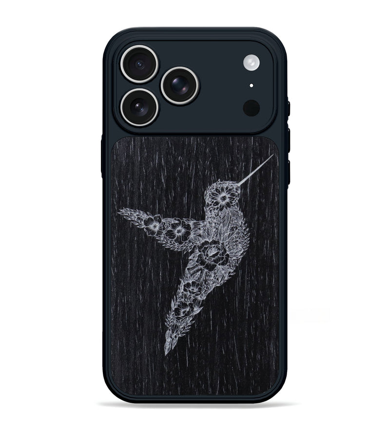 iPhone 17 Pro Max Wood Phone Case - Hover In The Moment - Ebony (Curated)