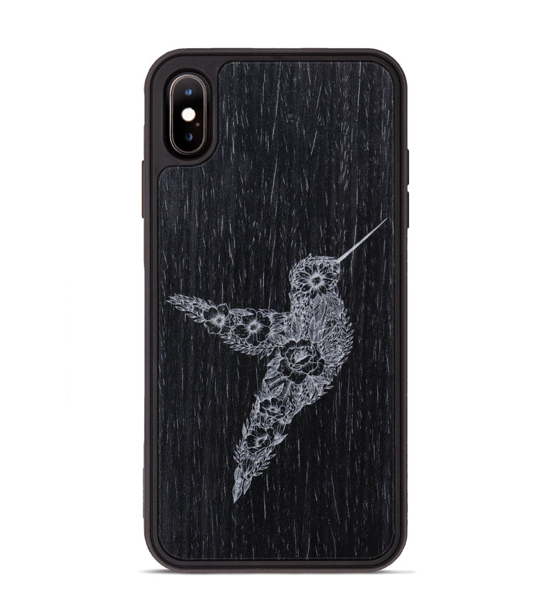 iPhone Xs Max Wood Phone Case - Hover In The Moment - Ebony (Curated)