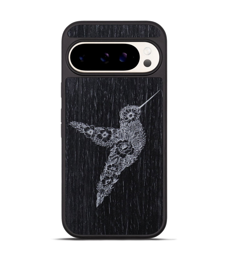 Pixel 9 Pro Wood Phone Case - Hover In The Moment - Ebony (Curated)