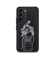 Galaxy S22 Wood+Resin Phone Case - Wildflower Walk - Ebony (Curated)