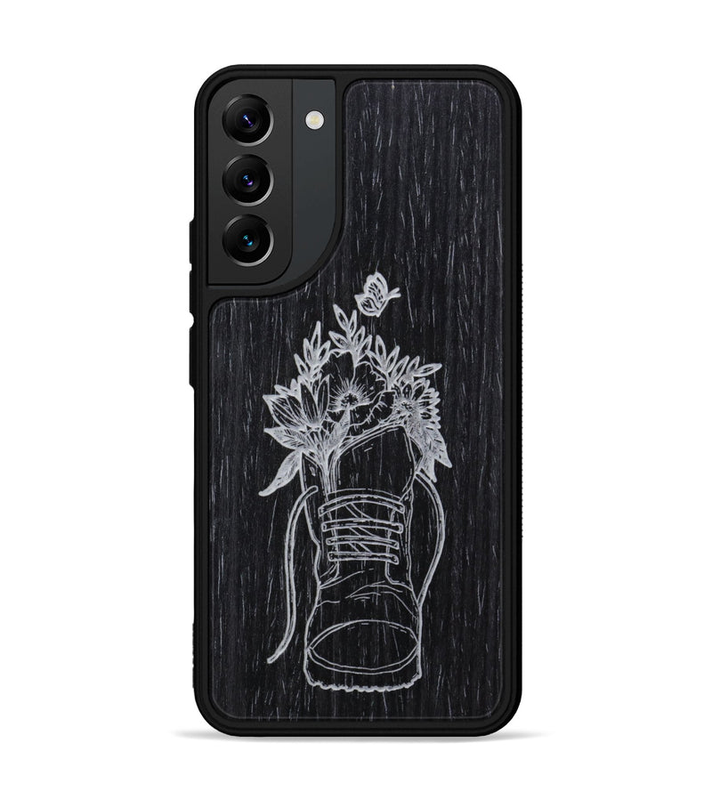 Galaxy S22 Plus Wood Phone Case - Wildflower Walk - Ebony (Curated)