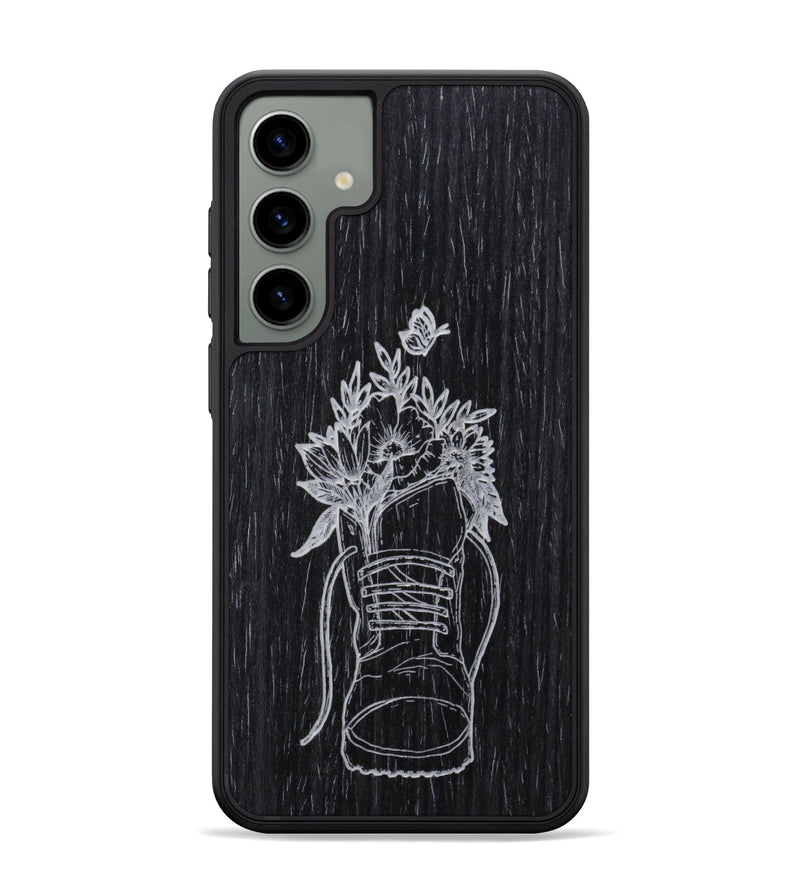 Galaxy S24 Plus Wood Phone Case - Wildflower Walk - Ebony (Curated)
