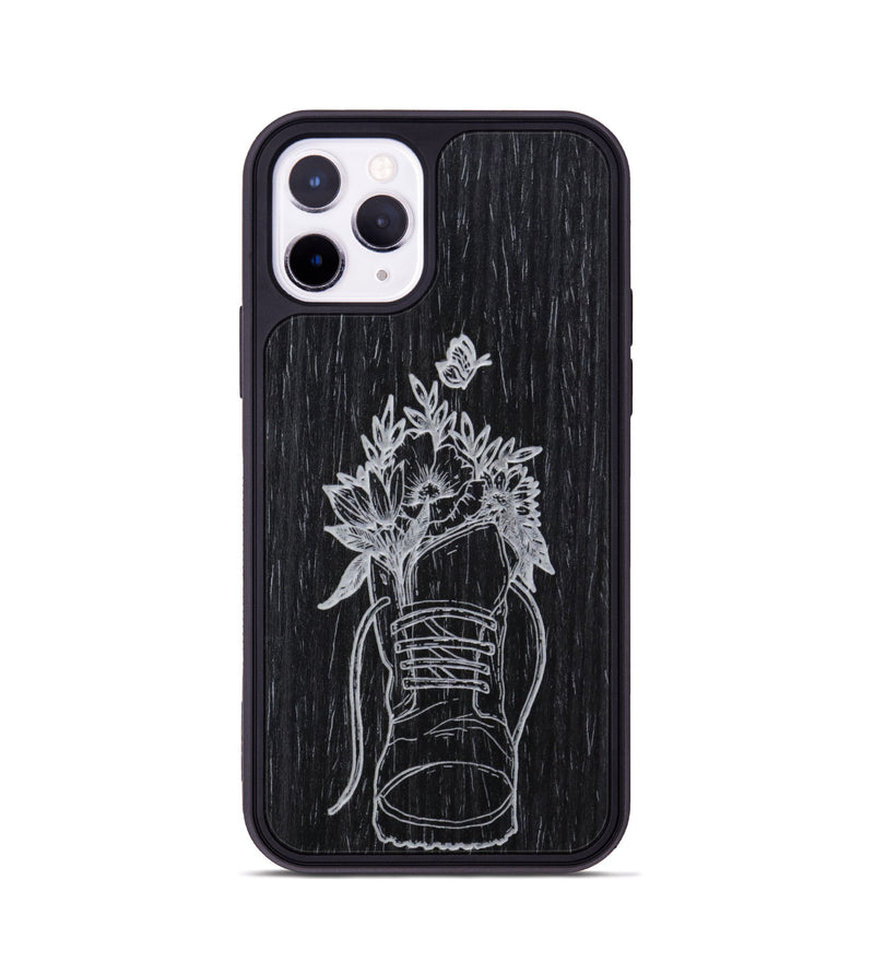 iPhone 11 Pro Wood Phone Case - Wildflower Walk - Ebony (Curated)
