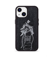 iPhone 13 Wood+Resin Phone Case - Wildflower Walk - Ebony (Curated)