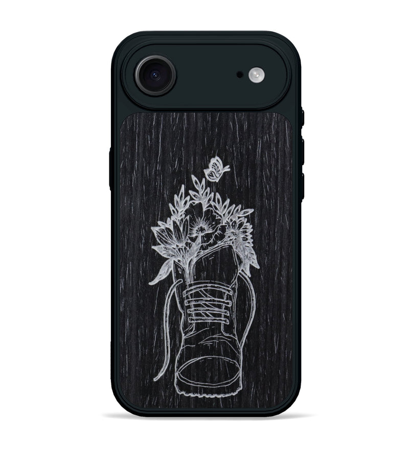 iPhone 17 Air Wood Phone Case - Wildflower Walk - Ebony (Curated)