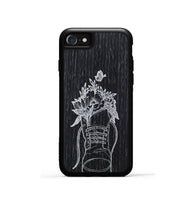 iPhone SE Wood+Resin Phone Case - Wildflower Walk - Ebony (Curated)