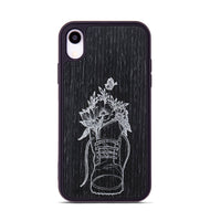 iPhone Xr Wood+Resin Phone Case - Wildflower Walk - Ebony (Curated)