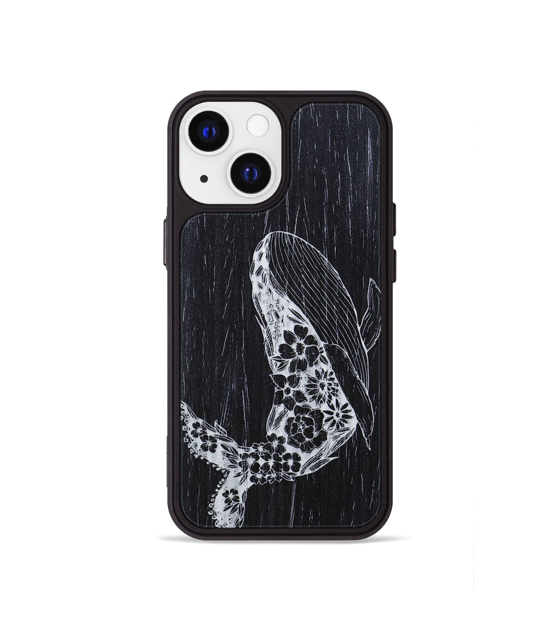 iPhone 13 mini Wood+Resin Phone Case - Growth - Ebony (Curated)
