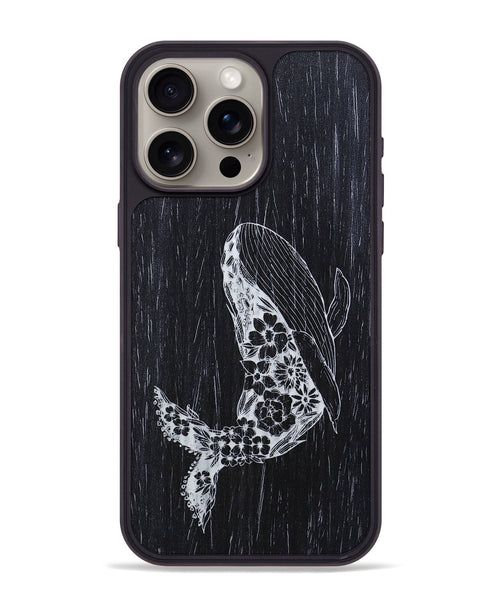iPhone 15 Pro Max Wood+Resin Phone Case - Growth - Ebony (Curated)