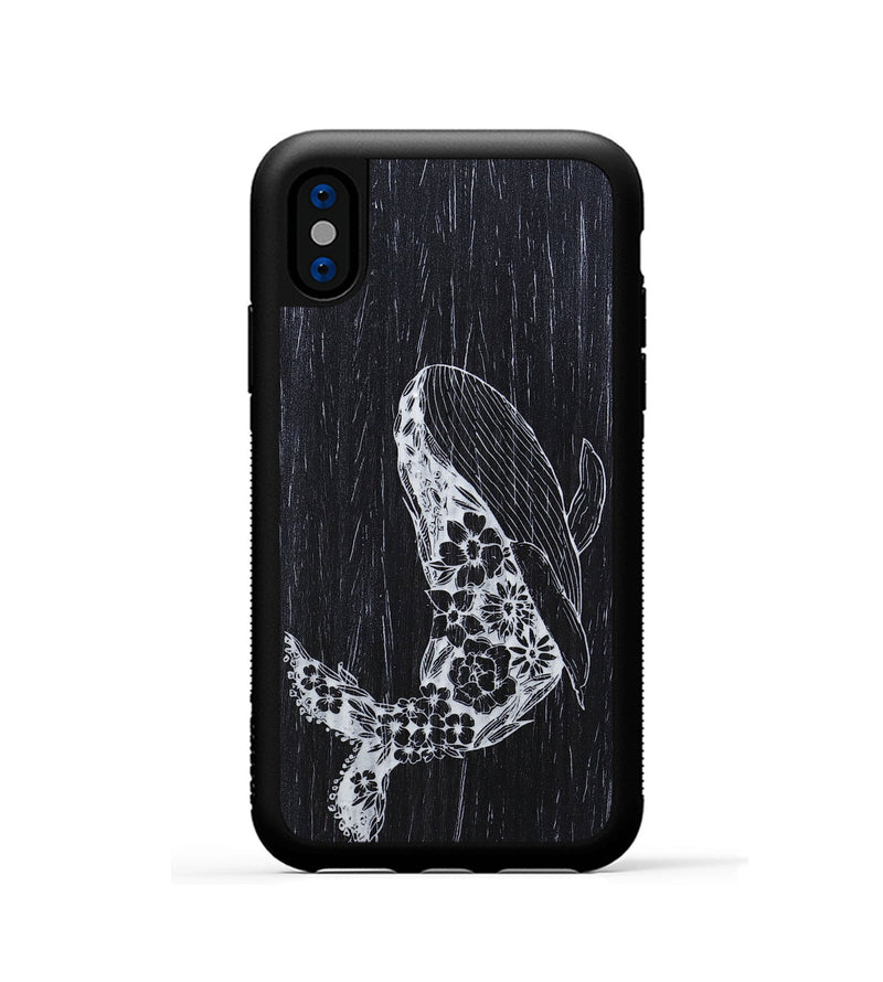 iPhone Xs Wood+Resin Phone Case - Growth - Ebony (Curated)