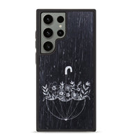 Galaxy S23 Ultra Wood+Resin Phone Case - No Rain No Flowers - Ebony (Curated)