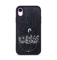 iPhone Xr Wood+Resin Phone Case - No Rain No Flowers - Ebony (Curated)
