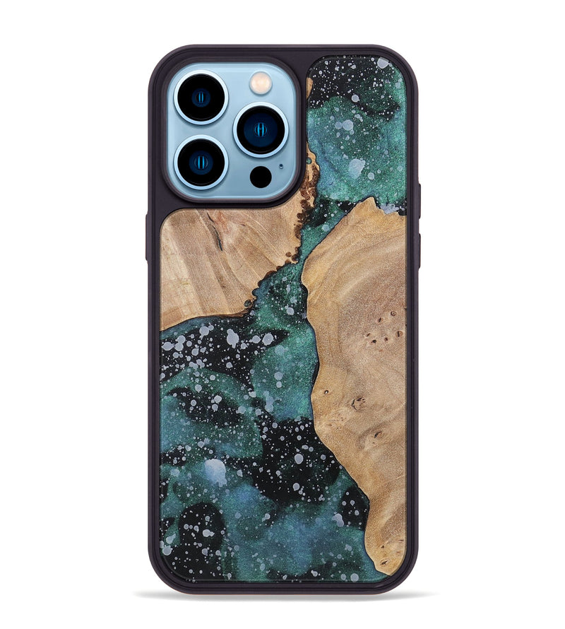 iPhone 14 Pro Max Wood+Resin Phone Case - Allie (Cosmos, 700049)
