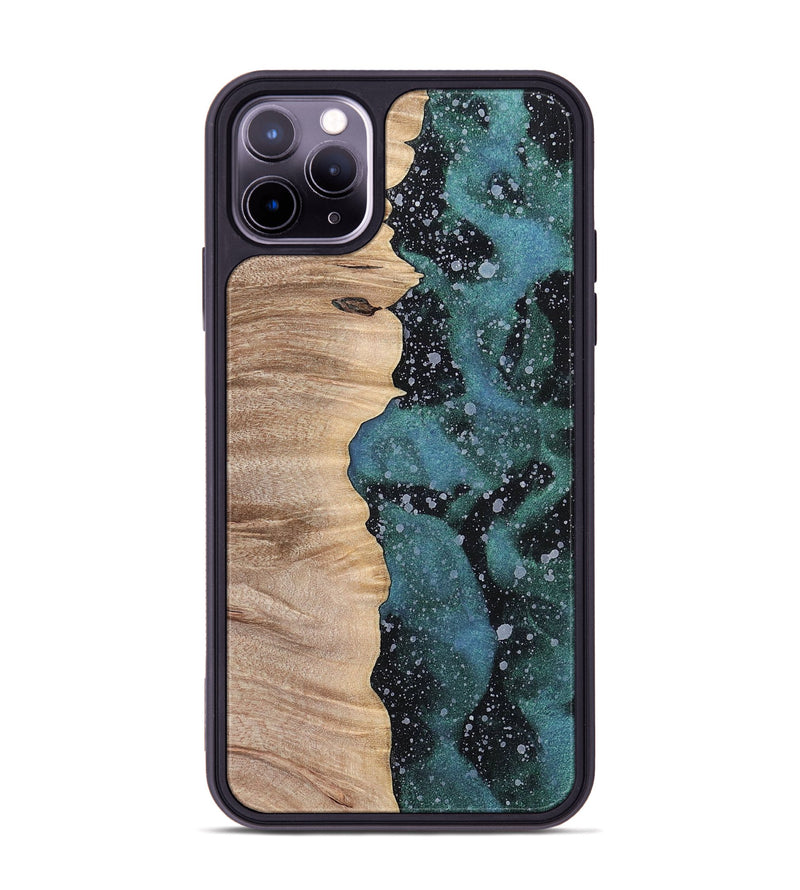 iPhone 11 Pro Max Wood+Resin Phone Case - April (Cosmos, 700051)