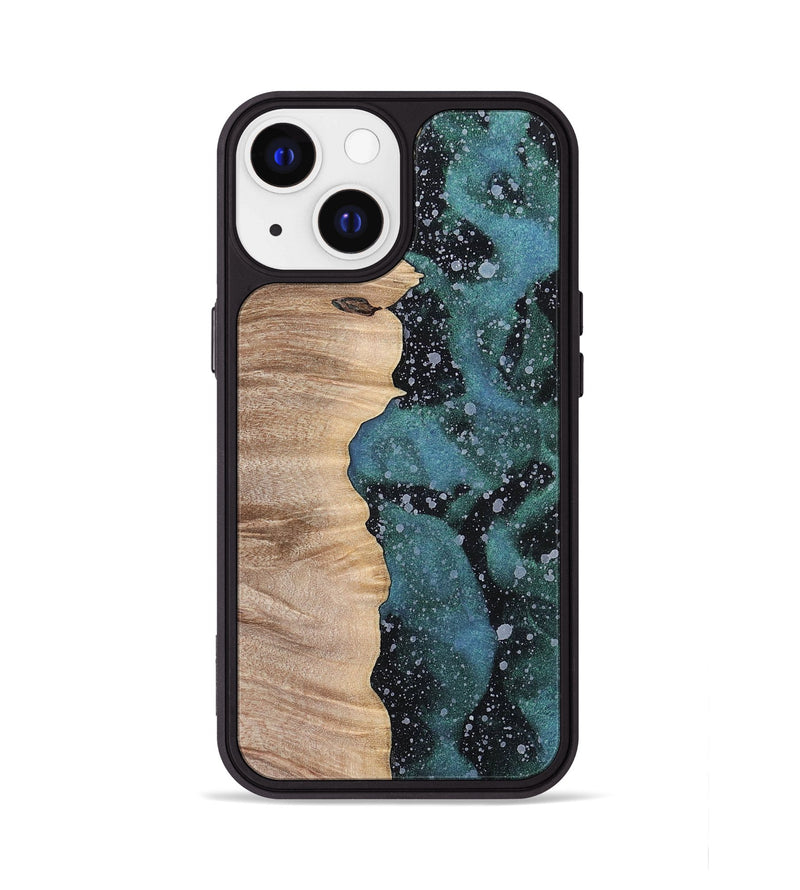 iPhone 13 Wood+Resin Phone Case - April (Cosmos, 700051)