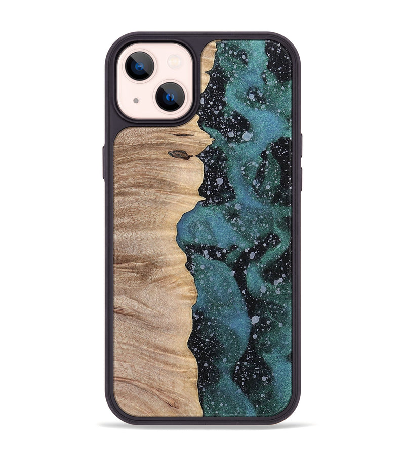 iPhone 14 Plus Wood+Resin Phone Case - April (Cosmos, 700051)