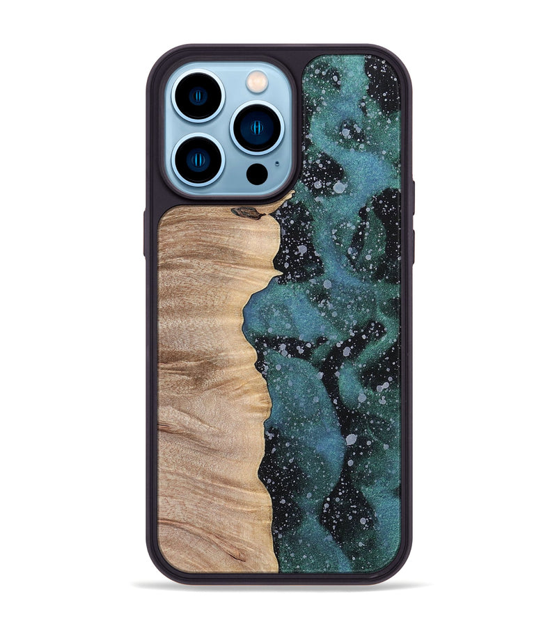 iPhone 14 Pro Max Wood+Resin Phone Case - April (Cosmos, 700051)