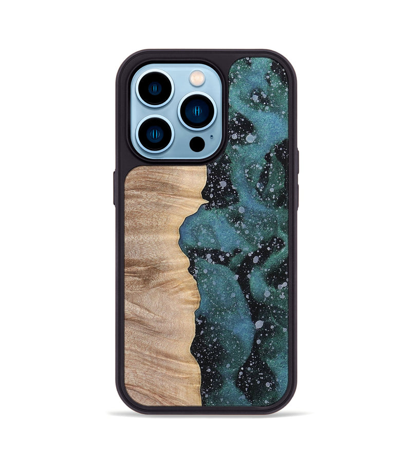 iPhone 14 Pro Wood+Resin Phone Case - April (Cosmos, 700051)