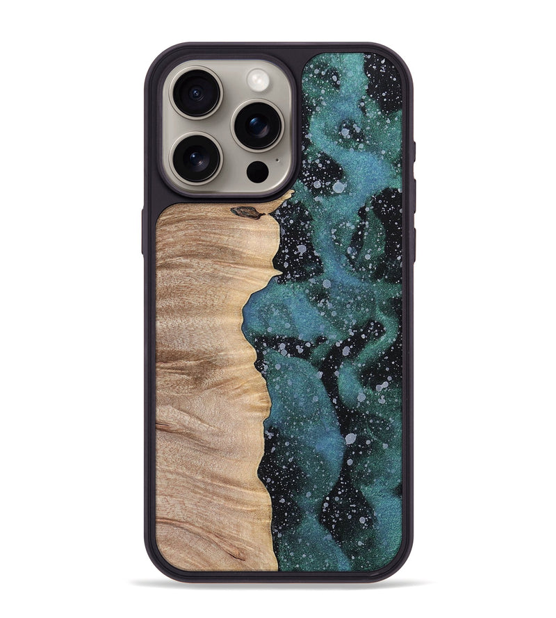iPhone 15 Pro Max Wood+Resin Phone Case - April (Cosmos, 700051)