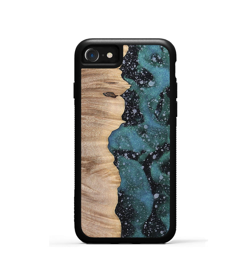 iPhone SE Wood+Resin Phone Case - April (Cosmos, 700051)