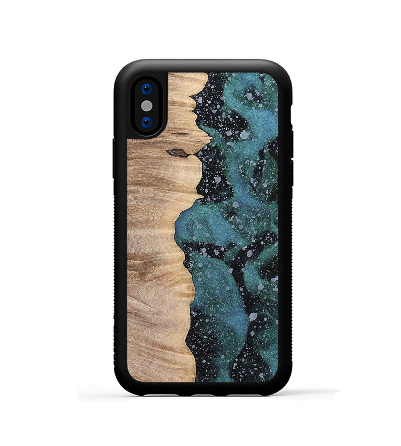 iPhone Xs Wood+Resin Phone Case - April (Cosmos, 700051)